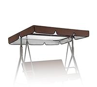 Replacement Canopy for Swing Chair, Waterproof Sun Shade for 2 & 3 Seater Hammocks, 4 Reinforced Corner Pockets, 164 x 114 x 15cm
