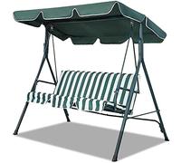 Replacement Canopy for Swing Seat, 2/3 Seater Swing Chair Canopy Replacement Waterproof/UV Resistant Cover Patio Hammock Cover Swing Chair Top Cover Roof for Garden/Outdoor (190*132*15cm)