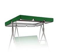 Replacement Canopy for Swing Seat, Swing Chair Canopy Replacement, 2 & 3 Seater Hammock Cover with 4 Reinforced Corner Pockets, Waterproof Sun Shade,Dark Green,164 * 114 * 15cm
