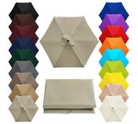 Replacement Canopy for Umbrellas 6.6/7.5/8.2/8.9/9.8/11.5Ft Parasol Cover with 6/8 Ribs Perfect for Outdoor Market Tables Yards Pools and Gardens