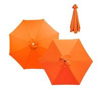 Replacement Canopy Outdoor Umbrellas For Patio Umbrella Replacement Canopy 2m 2.15m 2.30m 3.0m 3.30m 3.5m 4.0m Table Market Yard Umbrella Replacement Top Cove(Orange,6Ribs-2m/6.6ft)