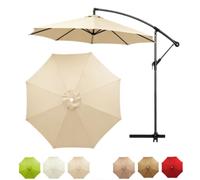 Replacement Canopy, Patio Umbrella Canopy, Parasol Replacement Top, 6 Ribs Umbrella Cover, 8 Ribs Canopy, Outdoor Garden Umbrella Fabric Cover(Beige,6-RIBS 2.3m)