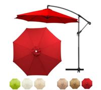 Replacement Canopy, Patio Umbrella Canopy, Parasol Replacement Top, 6 Ribs Umbrella Cover, 8 Ribs Canopy, Outdoor Garden Umbrella Fabric Cover(Red,8-RIBS 3m)