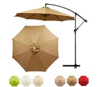 Replacement Canopy, Patio Umbrella Canopy, Parasol Replacement Top, 6 Ribs Umbrella Cover, 8 Ribs Canopy, Outdoor Garden Umbrella Fabric Cover(Khaki,8-RIBS 3.5m)