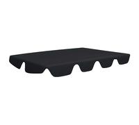 vidaXL Replacement Canopy for Garden Swing Black 188/168x145/110 cm