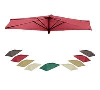 Replacement Canopy Ribs for Semi-Rectangular Umbrella 250x130cm 250x120cm 200x100cm (Burgundy 2.5m x 1.2m/8.2ft x 4ft) - Weather-Resistant Easy Install