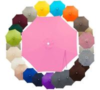 Replacement Cantilever Parasol Canopy 2m-4m 6/8-Rib, Large UV50+ Waterproof Garden Umbrella Top Cover, Sun Shade Cloth for Patio Beach Pool Lawn & Deck (Canopy Only)