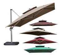 Replacement Cantilever Parasol Canopy 3x4mDurable Outdoor Umbrella Canvas Top Cover for Garden Beach and PatioStylish Bury Color Perfect Sun Protection