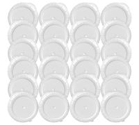 Replacement Caps for Stock Your Home Milk Bottles (24 Pack) - 48mm Twist-On Caps for Glass Milk Bottles - Tamper Resistant Lids - Plastic Leak Proof Lid - Crack Resistant Bottle Cap Refills in White