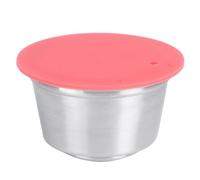 Replacement Capsule Refillable Coffee Filter Reusable Coffee Capsule Made of Stainless Steel Capsula Reusable for Dolce Gusto Coffee Machine (Red)