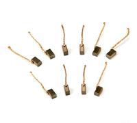 Replacement Carbon Brushes 10pcs for Automotive Casement Motors Copper Material Wear Resistant Designed to Support Motor Function 4 * 5 * 8mm