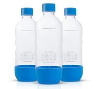 Replacement Carbonating Sparkling Water Bottles for SodaStream - 1 Liter, BPA-Free & Leak-Proof (Compatible with Fizzi, One Touch, Jet, Source, Play, Genesis, Power Models) - 3-Pack (Blue)