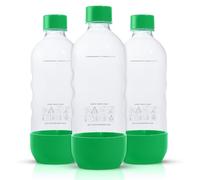 Replacement Carbonating Sparkling Water Bottles for SodaStream - 1 Liter, BPA-Free & Leak-Proof (Compatible with Fizzi, One Touch, Jet, Source, Play, Genesis, Power Models) - 3-Pack (Green)