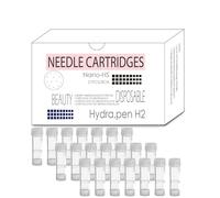 Replacement Cartridges for Hydra Pen H2 - Nano-HS Beauty Tips with 3ml Serum Chamber for Gentle Silicone-Crystal Surface Application and Home Beauty Routine, 3-Week Routine Set (Nano-HS, 21 Pack)