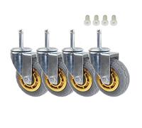 Replacement Casters for M11 Mop Bucket with Brake 3 Inch Rubber Swivel Wheels for Furniture Industrial 75/100mm Caster Set of 4 Heavy Duty Mobility