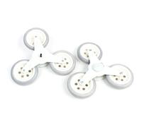 Replacement Casters for Stairs Trolley - White Gray Pair with 3 Foam Wheels for Smooth Mobility & Enhanced Stability - Plate Casters for Easy Transport