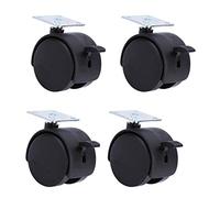 Replacement Castor Wheels for Furniture 4Pcs Heavy Duty 360° Swivel Plate Casters Universal Small Nylon Trolley Wheel Furniture Mobility Solutions