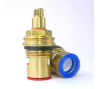 Replacement Ceramic Tap Valve Quarter Turn BSP 1/2" x 20 Spline x 50mm x 6mm Spline Length (Solid Brass Screws Provided)