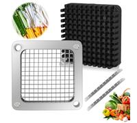 Replacement Chopper 1/4" Blade, Commercial Vegetable Chopper Dicer, French Fry Cutter Stainless Steel Blade for Fruit Cutting Machine Tomato Onion Pusher Block