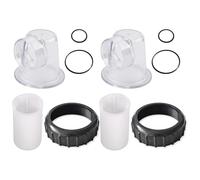 Replacement Circulation Insert Components Set for Sps25/sps50/sps75/sps100 Pool Pumps Screw Suction Pre-Filter Lid Transparent Sieve - Fitting Two O-Rings (45mm/79mm) 5-Piece(1SET)
