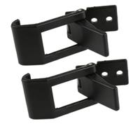 Replacement Clasp Set Black Hinge Latch Hardware, 2 Piece Toolbox Closure Part for Utility Case Repair, Compact Equipment Chest Upkeep Toggle Clamp Black