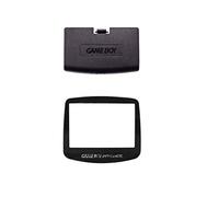 Replacement Class Screen Lens Cover & Battery Cover Door Lid Case for Game Boy Advance GBA Black