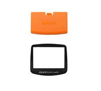 Replacement Class Screen Lens Cover & Battery Cover Door Lid Case for Game Boy Advance GBA Orange