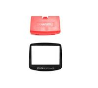 Replacement Class Screen Lens Cover & Battery Cover Door Lid Case for Game Boy Advance GBA Red