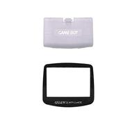 Replacement Class Screen Lens Cover & Battery Cover Door Lid Case for Game Boy Advance GBA Transparent Purple