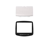 Replacement Class Screen Lens Cover & Battery Cover Door Lid Case for Game Boy Advance GBA White