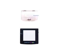 Replacement Class Screen Lens Cover & Battery Cover Door Lid Case for Gameboy Color GBC System Clear Purple