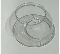 Replacement Clear Transparent Plastic Bowl, 13cm Diameter, 12cm Height, 22cm Width, for Air Purifier, Fish Reptile Bowl, Sand Art Craft