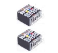 Replacement CLI521, PGI520, WITH CHIP - Multipack x2 Sets of 5 Compatible with Printer Ink Cartridges for PIXMA iP3600 iP4600, iP4700, MP540, MP550, MP560, MP620, MP630, MP640, MP980, MP990, MX860 Printer Inks - (Contains: 2x PGI-520BK, 2x CLI-521BK, 2x CLI-521C, 2x CLI-521Y, 2x CLI-521M)