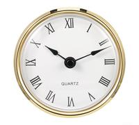 Replacement Clock Face with Silver Rim, 80mm Diameter, Arabic Numerals(gold Rome)