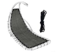 Replacement Cloth for Outdoor Hanging Swing Chair Made from For Textilene 64x197x23CM Fits Various Models (Blackish grey B)