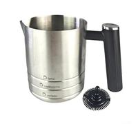 Replacement Coffee Machine Frothing Set with Cup and Stirring Head for ES601 ES655 Models Stainless Steel Build for Lasting Functionality