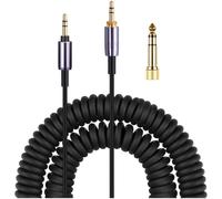 Replacement Coiled Audio Cable for For SONY Headphones with Oxygen Copper Core and Gold Plated Connectors, Extending from 1 5m to 5m for Flexible Use