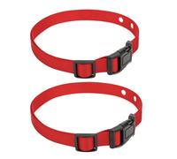 Replacement Collar Strap Compatible with PetSafe IF-100 Wireless Fence 2Pcs | 1 Inch 2-Holes Adjustable Polyester Replacement Collar Strap, for In-Ground & Wireless Fence Series, Fits Neck Sizes 6-28"