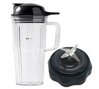 Replacement Combo Easy Twist Extractor Blade with personal 24oz handle cup and to go lid for Nutribullet Select 1200&blender Combo ZNBF30400Z/ZNBF30500Z/NBF50400 (3, 1x24oz cup with handle)