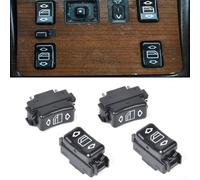 Replacement Console Power Glass Switch 4x for MERCEDES W124 W126 W201 1248204510 1248204610 Fits 87 93 190E 260E 300CE 300D 300E 300SDL 300SE 350SD