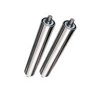 Replacement Conveyor Powerless Roller, Stainless Steel Conveyor Rollers With Shaft 2 Pcs Silver 32mm Diameter 100-1000mm(L 200mm/7.8")
