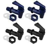 Replacement Cooler Faucet ZZLZX 4PCS BPA Free Reusable Spigot Spout Bottle Jug Ceramic Water Crock Beverage Lever Pour Dispenser Valve, Black and Blue Water Spigot,Water Dispenser Tap