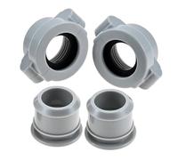 Replacement Coupling Screw Nut Connector and Nipple for B/C Water Pipe, Compatible with Cole-Man, Lay-Z-Spa, 2 x 2B/C Seals Gaskets Washers