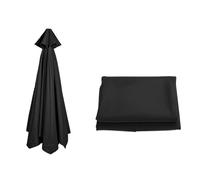 Replacement Cover for 2.4m/3m Offset Umbrella -Fabric Canopy for Patio Umbrella - Black Outdoor Umbrella Cover (6 Ribs/2.5m)