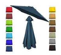 Replacement Cover for 3M Parasol 9ft Round Waterproof Anti-Ultraviolet Fabric 8 Ribs Garden Umbrella Navy BlueOutdoor Canopy Cover