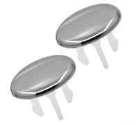 Replacement Cover for Bathroom Sink Overflow Holes 2pc Chrome Round Trim Set