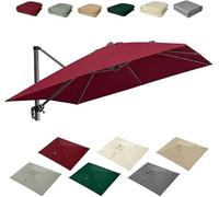 Replacement Cover for Outdoor Umbrella 3x3.0m for Square 8 Canopy Slats for Garden Swimming Pool(Burgundy,4x3.0m/13x9.8ft)