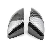 Replacement Covers Car Mirrors For A3 S3 8V RS3 2013-2019 Rear View Mirror Case Cover Carbon Fiber Pattern Or Black Car Rearview Mirror Cap(Carbon Fiber)