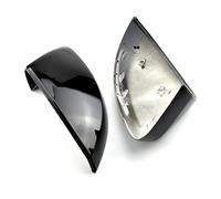 Replacement Covers Car Mirrors For A3 S3 8V RS3 2013-2019 Rear View Mirror Case Cover Carbon Fiber Pattern Or Black Car Rearview Mirror Cap(Black)