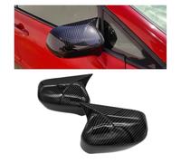 Replacement Covers Car Mirrors For Civic 8th 2005-2011 Car Rearview Side Mirror Cover Wing Cap Sticker Door Rear View Case Trim Carbon Fiber Look Black Door Mirror Covering Caps(No Light Carbon)